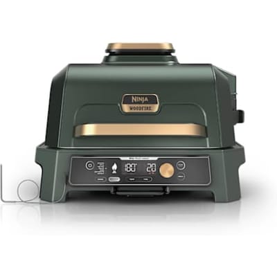 Ninja Woodfire Pro Connect XL Elektrische Smart BBQ met Digitale Thermometer, Groen & Goud in Groen/Goud | OG901EUGN2 | van SharkNinja