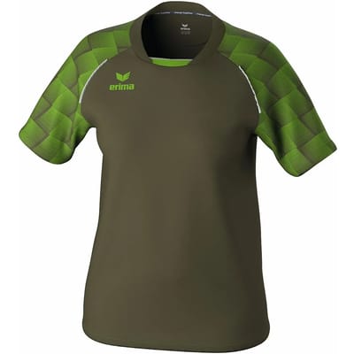 Erima Evo Star Shirt Korte Mouw Dames - Khaki / Green Gecko | Maat: 36