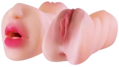 NMC - Moist And Surge Dubbelzijdige Stroker met 3 openingen - Seksspeeltje masturbator, Lichte huidskleur