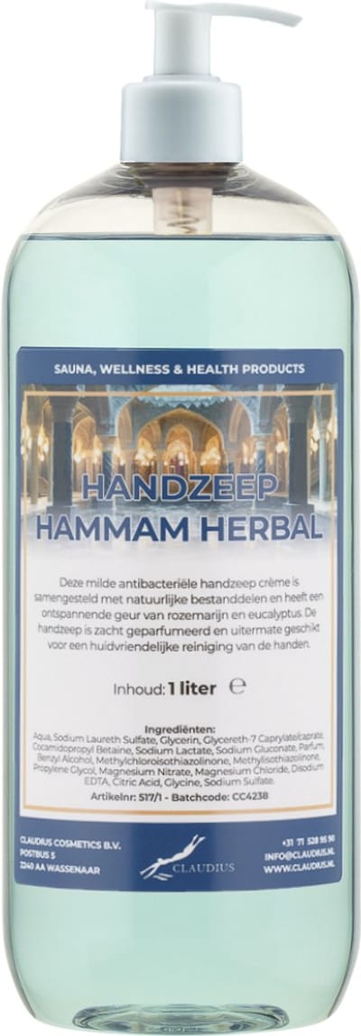Handzeep Hammam Herbal 1 liter - met gratis pomp