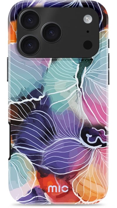 Mio by Mobilize Hoesje geschikt voor Apple iPhone 17 Pro Telefoonhoesje Hardcase | Mio by Mobilize Backcover | Geschikt voor MagSafe | Geschikt voor Draadloos Opladen met Magnetische Ring | Case - Flowers | Multi-colored