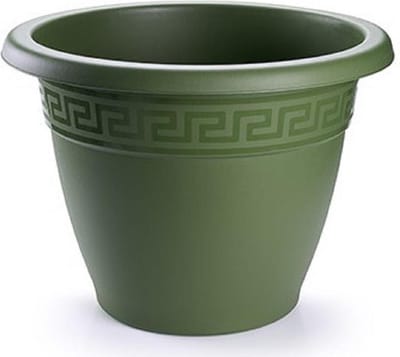 Plasticforte Plantenpot - donkergroen - 18x13 cm - bloempot - kunststof - rond