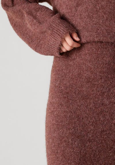 Ydence Knitted Skirt Eveline Rokken Dames - Roze - Maat XS