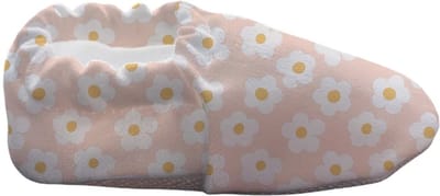 ZOMER Baby Slofjes, Pantoffels, Sloffen, Zacht Katoenen - Roze Madeliefje EU 20