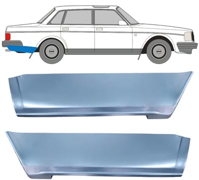 Reparatiepaneel achterspatbord voor Volvo 240 1975-1993 / Links / Rechts / Set