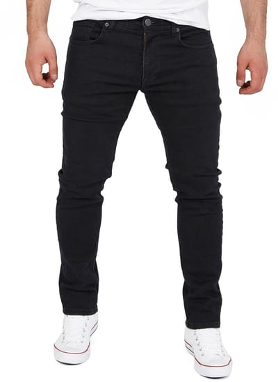 WOTEGA Heren Jeans Alistar – Katoen Stretch – Zwart – 5-pocket