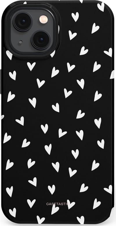 Casetastic Hoesje Geschikt voor Apple iPhone 13 Magsafe - Stijlvolle Beschermende Duo-layer Case - Stippen Hart