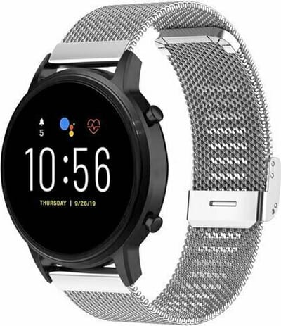 By Qubix - 22mm - Milanese bandje met klemsluiting - Zilver - geschikt voor Huawei Watch 3 / 4 / 5 (pro) - 46mm & geschikt voor Huawei Watch GT / GT 2 / GT 3 (pro) / GT 4 (pro) / GT 5 (pro) / GT 6 (pro) 46mm / Ultimate / Ultimate 2