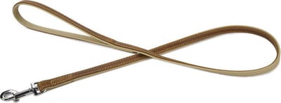 Beeztees leren looplijn Comfort. Bruin. 100 cm x 14 mm.