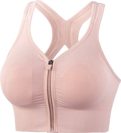 Finnacle - Let op Valt 1 Maat Kleiner - Sport Beha - Voorsluiting - Fitness - Yoga - Ondersteuning - Comfort - Maat M - Licht Roze