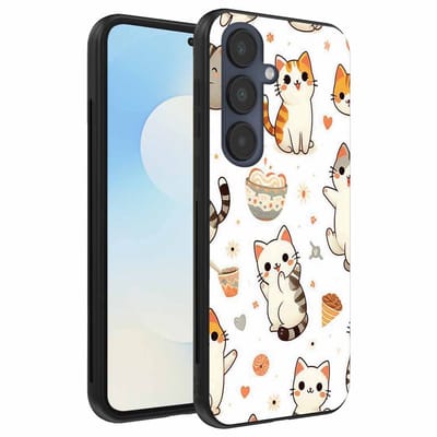 Geschikt voor Samsung Galaxy S25 FE Telefoonhoesje met katten opdruk - TPU backcover case cat design - Smartphonica geschikt voor Samsung Galaxy S25 FE
