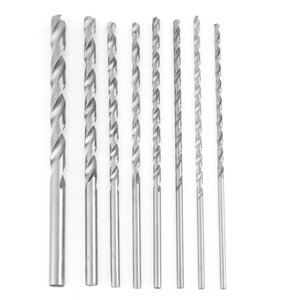 Dailygoods- Spiraalboren Set 8-delig - Extra Lange Snijkant 200 mm - HSS Boren - Aluminium/Hout/Kunststof - Gebruiksvriendelijk - Diepe Gaten Boren - Boorset