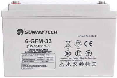 Sunwaytech Gel Accu 12V/33Ah – 6-GFM-33 Betrouwbare Energie, Altijd Beschikbaar