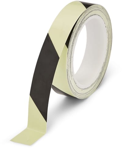 Heskins - Fotoluminescente Waarschuwingstape - 25mm - 10m - Zwart/Groen