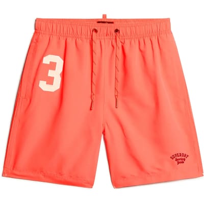 Superdry - Gerecyclede polo zwemshort - 43 cm - Heren - Zwembroeken