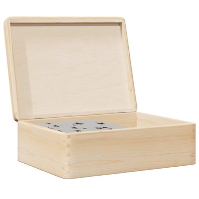 vidaXL - Houten - kist - met - deksel - 40x30x13 - cm - massief - grenenhout