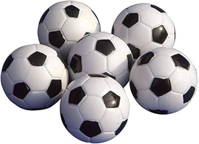 Tafelvoetbal Ballen - Mini Ballen Set - Tafelvoetbal Spel - Standaard Maat 32mm - 6 Stuks - Zwart Wit