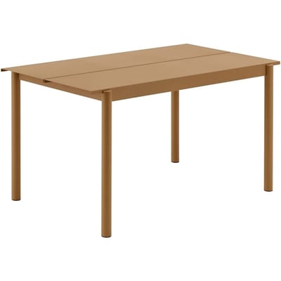 Muuto Linear Steel Tafel - oranje - 140 x 75 cm