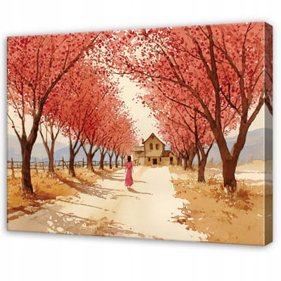 WALLARENA - Schilderij op Canvas 100x70 cm - Schilderijen - Canvas schilderij - Bomen motif - Voor de slaapkamer van de salon - Op het doek