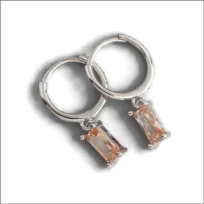 Aramat Jewels | Oorringen | 925 Zilveren Zirkonia Oorringen 10mm - Sprankelende Hoepel Oorbellen | Zilverkleurig-Champagne | |3mm | Zilver | Kinderen, Volwassenen | Verkleurd niet