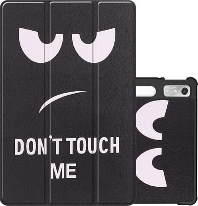 Hoes - Geschikt voor Lenovo Tab P11 Pro - Dun & Stevig - Trifold Bookcase - Hard Cover Case - Met Uitsparing Geschikt voor Lenovo Pen - Hardcover Book - Tablet Hoesje - Don't Touch Me