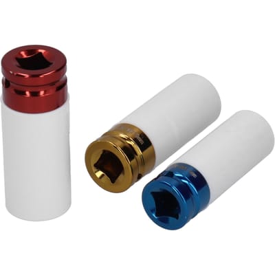 3 Stuks Bandbeschermingsdop 12 Kleuren Pneumatische Beschermhuls Sleutel Handgereedschap white