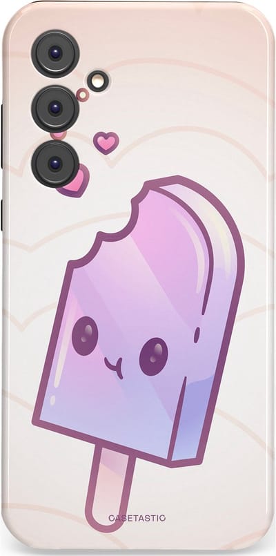 Casetastic Hoesje Geschikt voor Samsung A35 - Stijlvolle Beschermende Duo-layer Case - Zacht Paars IJs