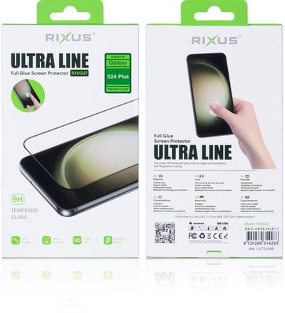 Rixus Clear HD Ultra Line Tempered Glass For Samsung Galaxy S24 Plus, S25 Plus