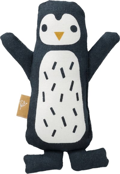 Fresk Rammelaar – Babyspeeltje - Kraamcadeau - Stimuleert Zintuigen - Baby Cadeau - Mosterd - Pinguin