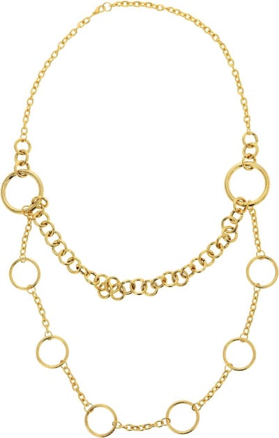 Behave - Lange goudkleurige ketting met cirkels - Mode-accessoire voor elke gelegenheid