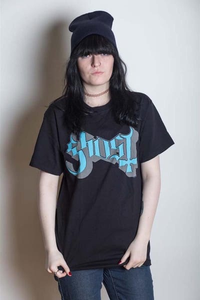Ghost - Blue/Grey Keyline Logo Heren Tshirt - S - Zwart