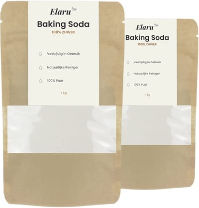 Baking Soda - 100% Puur - 2 kg (2 x 1 kg) - Zuiveringszout - Natriumbicarbonaat - Voor Schoonmaken & Ontgeuren