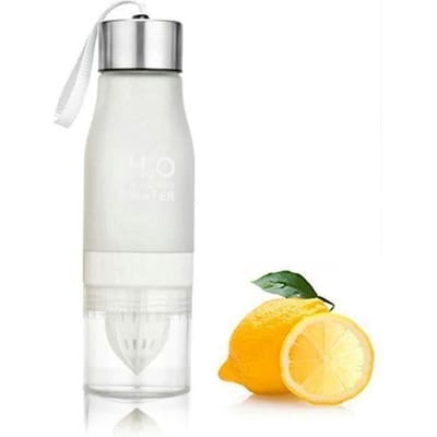 Bouteille Detox - SHOP-STORY - 650 ML - Infuseur de Fruit - Presse Agrume Citron - Couleur Blanc blanc