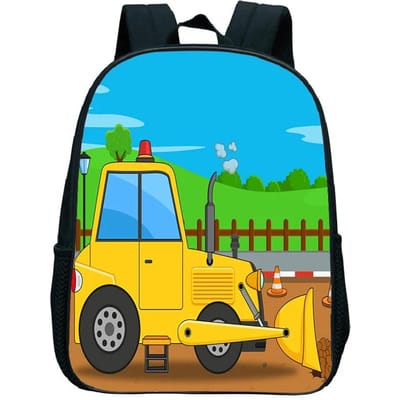 Graafmachine Tractor Print Rugzakken Brandweerauto Boekentas Ambulance Kinderrugzak Jongens Meisjes Kleuterschool Schooltas