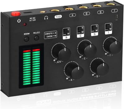 MIRA®Audio Mixer – Streaming – DJ Draaitafel – DJ Mix Set – Zwart - 20cm x 12cm x 7cm