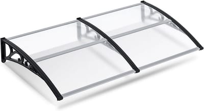 Voordeur Luifel - Overkapping Huisdeur - Bescherming Buiten - Polycarbonaat Bogen - 100 x 200 cm - Transparant