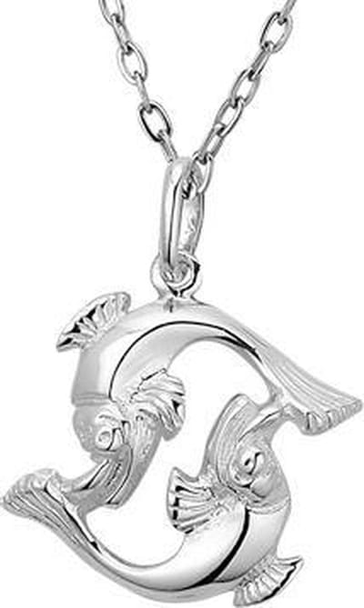 Montebello Ketting Vissen - 925 Zilver - Horoscoop - 17x20mm - 45cm