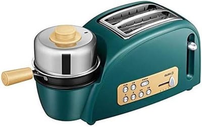 Ontbijtmachine 3-in-1 - Broodrooster & Panini - Snel Ontbijten - Multifunctioneel Apparaat - 1200 Watt - Zwart