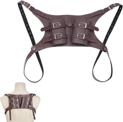 Zwaardhouder voor Schouder en Rug - Middeleeuwse Retro Zwaardholster voor Feest en Cosplay, Ideaal voor LARP en Verkleedpartijen