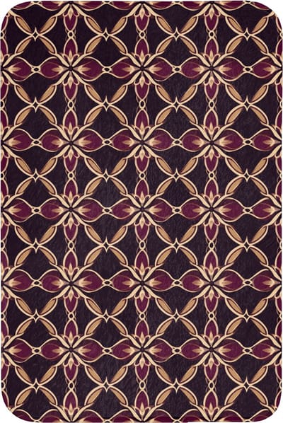 Badmat 60x90 cm - Antislip - Symmetrisch - Tegel - Burgundy - Badmatten voor badkamer - Badkamermat - Douchemat - Badkamer mat