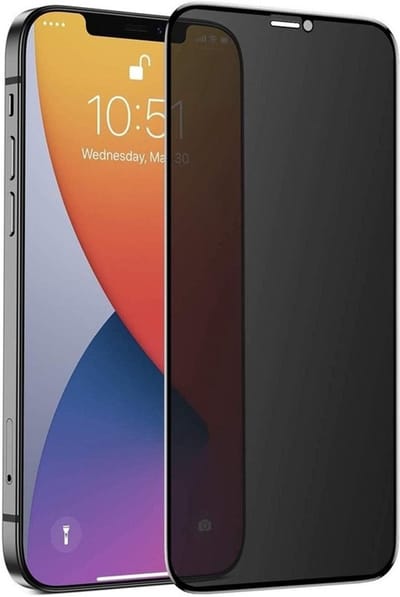 Privacy Screenprotector Glas geschikt voor iPhone 12 Pro Max - transparant
