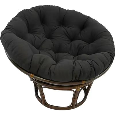 1 ST Schommel Hangmand Stoelkussen Verdikt Zacht Eierstoel Kussen Tuin Fauteuil Kussen Buiten Terras Rotan Stoel Rond Kussen 90x90cm zwart