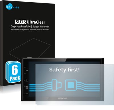 Savvies - Screenprotector voor Kenwood DMX5020DABS - Folie Beschermfolie transparant 6 Stuks