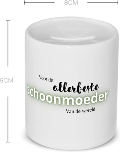 Akyol - voor de allerbeste schoonmoeder van de wereld Spaarpot - Mama - de beste schoonmoeder - moeder cadeautjes - moederdag - verjaardagscadeau - verjaardag - cadeau - geschenk - kado - gift - moeder artikelen - 350 ML inhoud