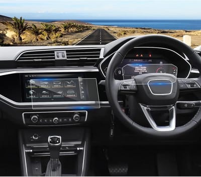 2 Stuks Gehard Glas Screen Protector Geschikt voor Audi Q3 F3 2019-2024 - 9H Bescherming voor Navigatie en Dashboard Scherm