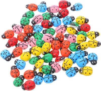 Miniatuur Lieveheersbeestjes - Hars Beeldjes - Tuin Decoratie - Weerbestendig Hars - 150 Stuks - Kleurrijk