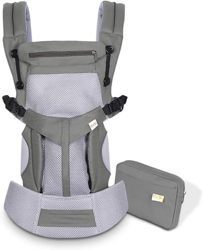 Ademende Baby Drager - Draagzak - Baby Vervoer - Ergonomisch Ontwerp - Tot 20 kg - Donkergrijs