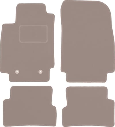 Beige veloursmatten voor: Renault Captur SUV (2013-2019)