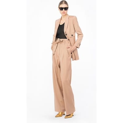 PINKO Pacman Trousers Dark Latte Größe: 42 | Ausgestellte Hosen Outlet | Damen