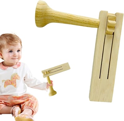 Houten Ratel Instrument - Percussie Speelgoed - Muziek Leren - Uniek Geluid - 156 x 155 x 43 cm
